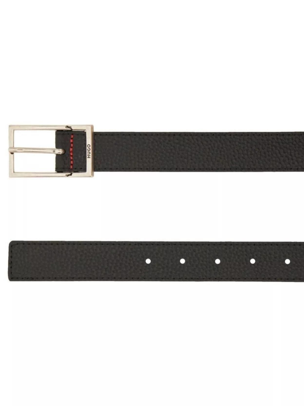 Hugo Adjustable Metal Buckle Textured Finish Belt