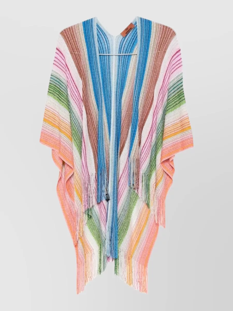Missoni Striped V-Neck Poncho