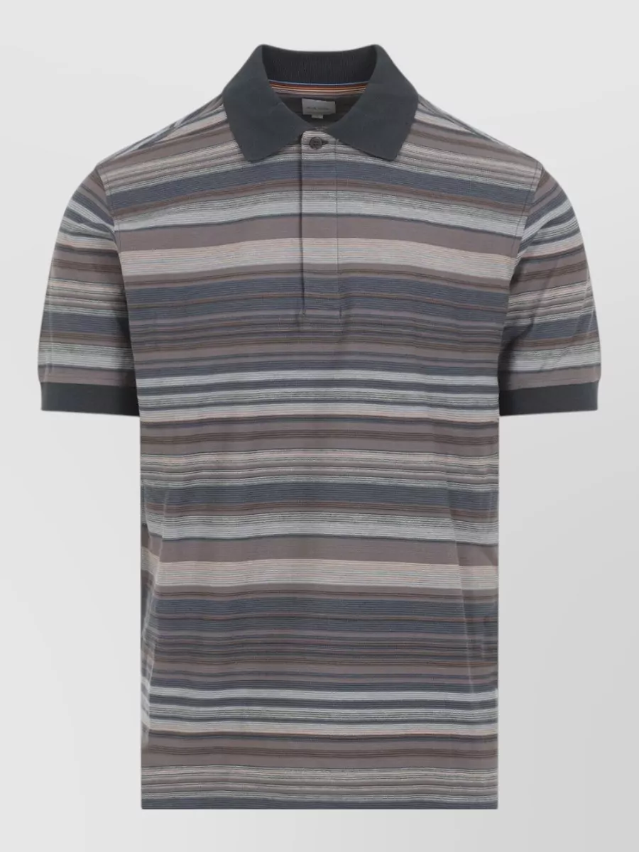 Paul Smith Textured Stripe Shirt Polo Collar
