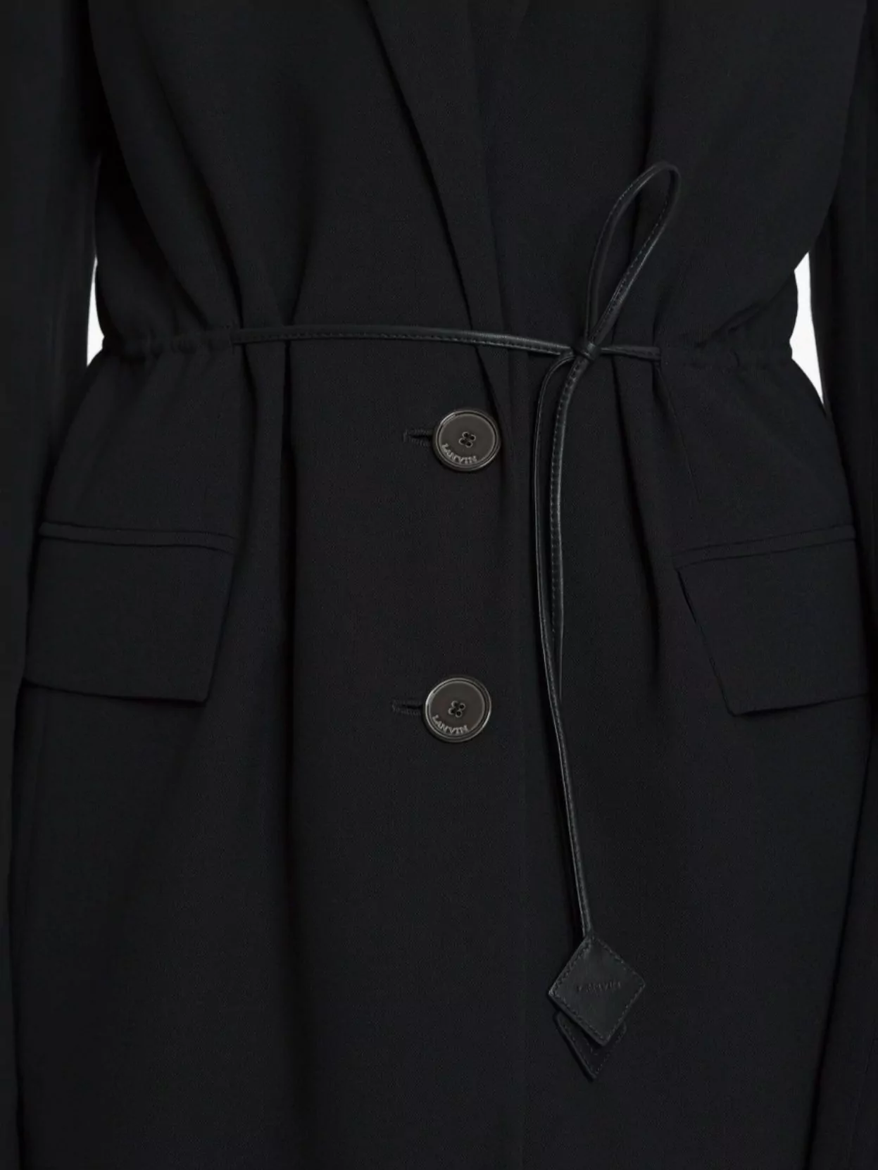 Lanvin Wool Blazer Waist Tie Detail