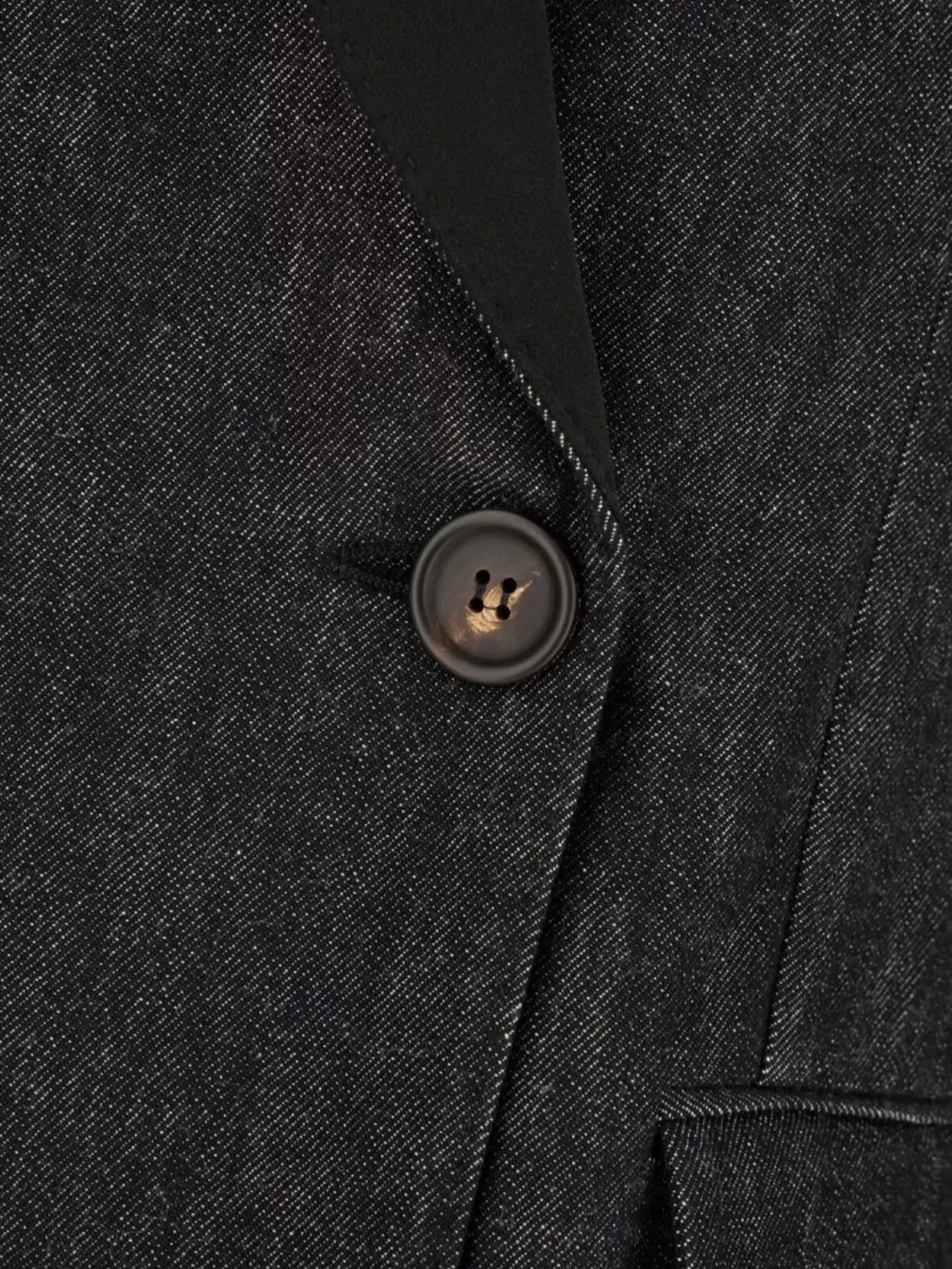 Brunello Cucinelli Denim Effect Twill Blazer In Black
