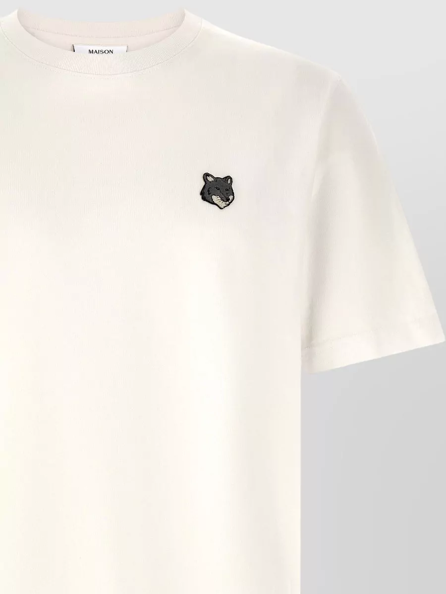 Maison Kitsuné Ribbed Crew Neck Short Sleeve T-Shirt