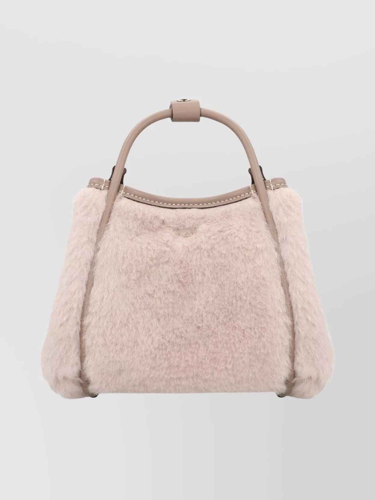 Max Mara Small Teddy Fabric Cross-body Bag In Neutral