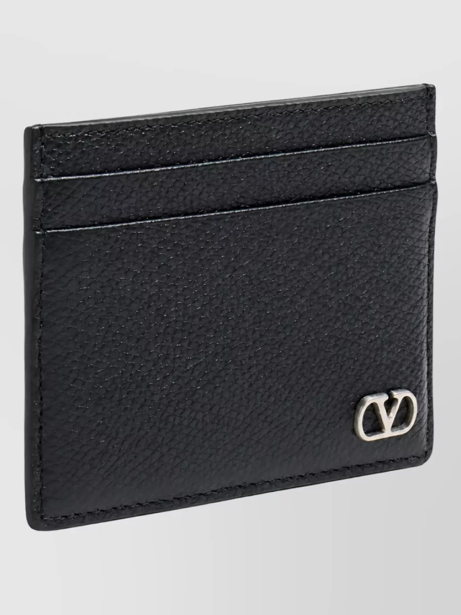 Valentino calf leather card holder