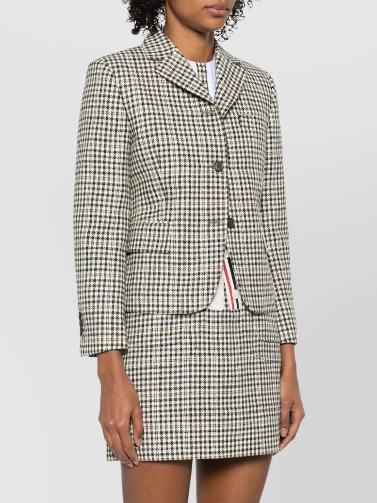 Thom Browne Exposed Catch Vent Sportcoat Check Hunting Tweed