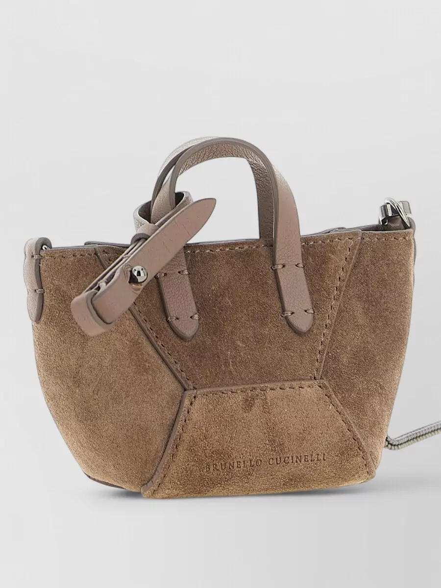 Brunello Cucinelli Micro Suede Leather Mini Bag