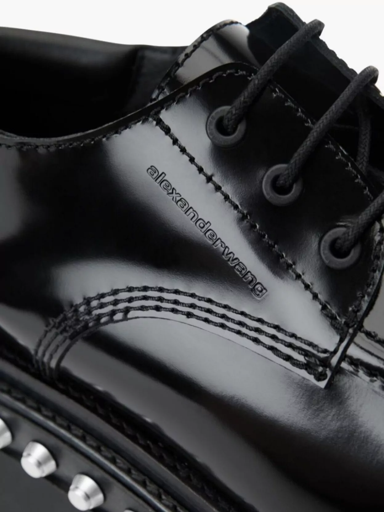 Alexander Wang Woman Lace-up Shoes Black Size 7 Leather