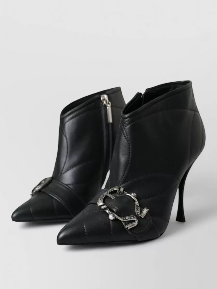 Dolce&Gabbana Leather Quilted Buckled Pumps