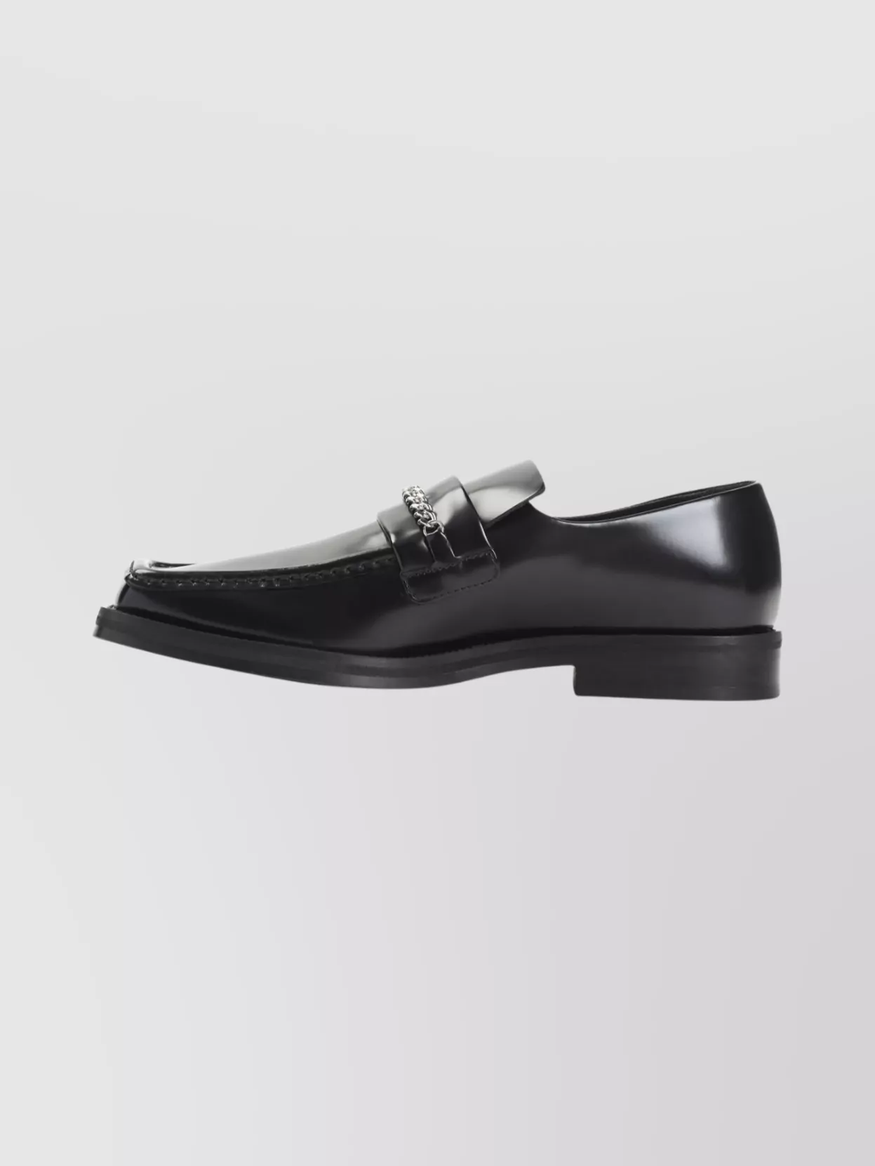 Martine Rose Modern Square Toe Loafers With Chain Detail