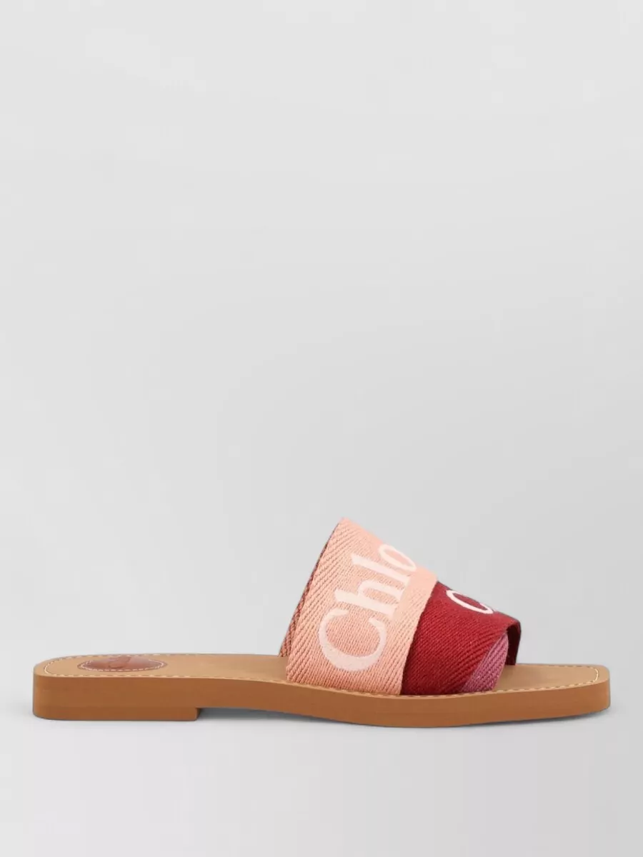 Chloé Woody Flat Sandals Open Toe Design