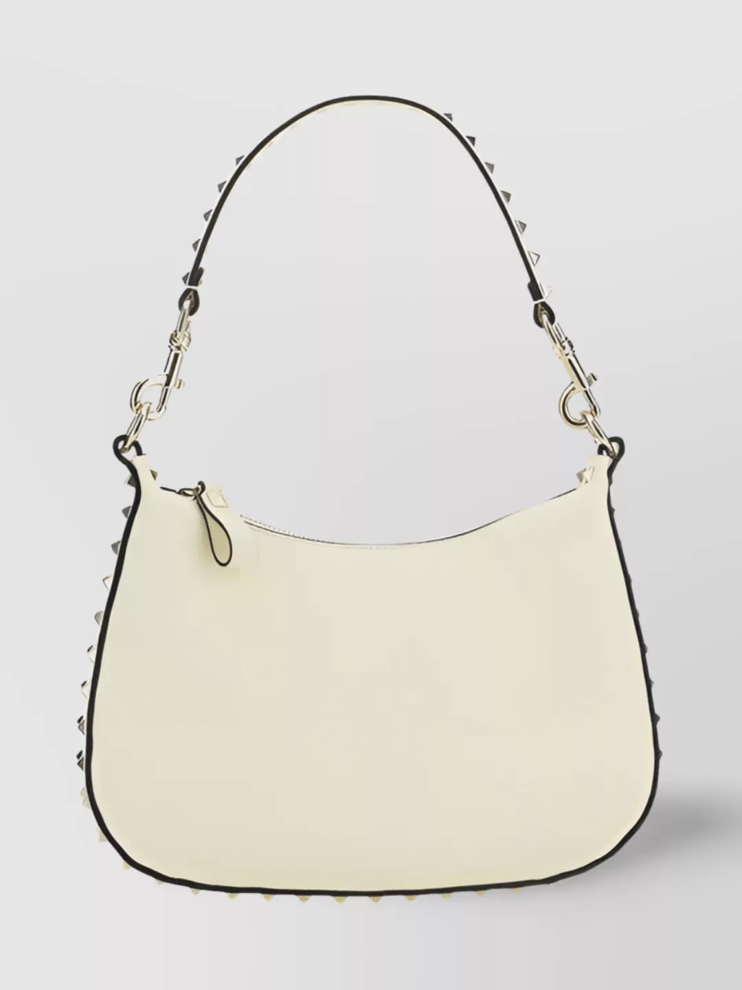Shop Valentino Rockstud Calfskin Hobo Shoulder Bag