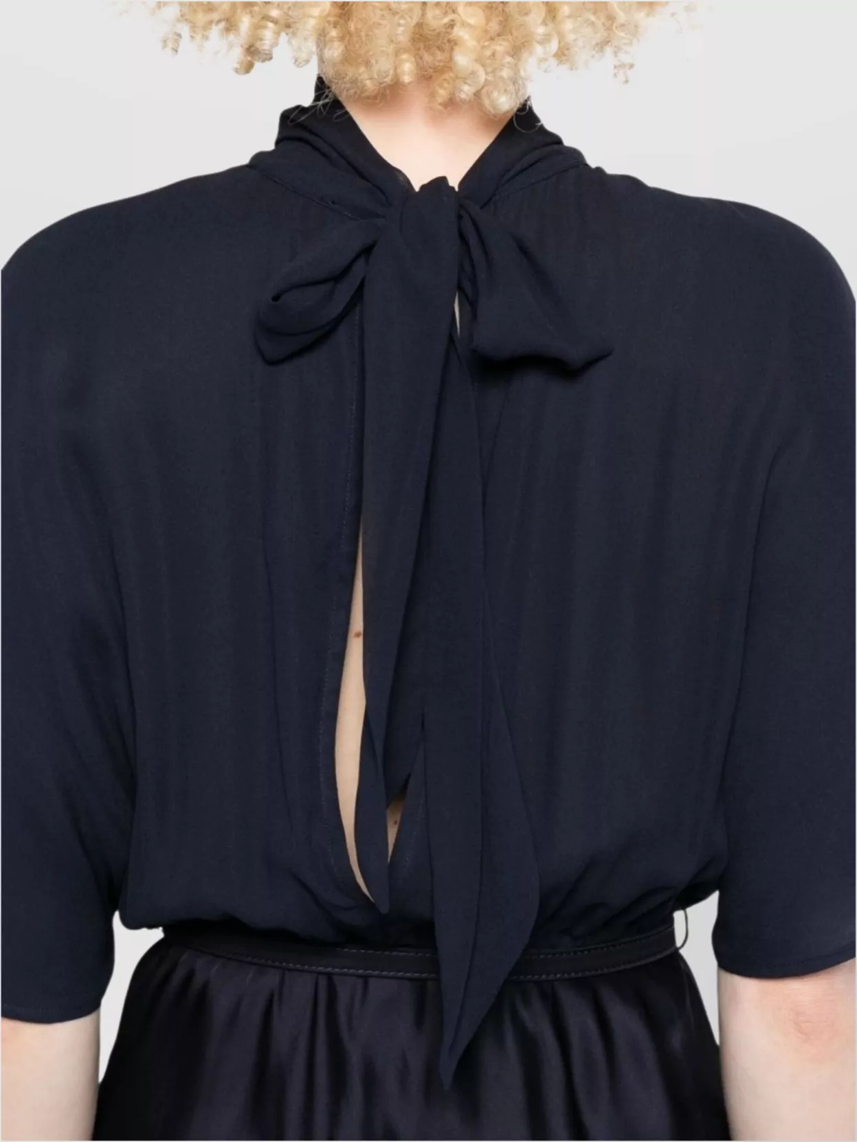 Ermanno Firenze Dress With Bow And Lace Hem