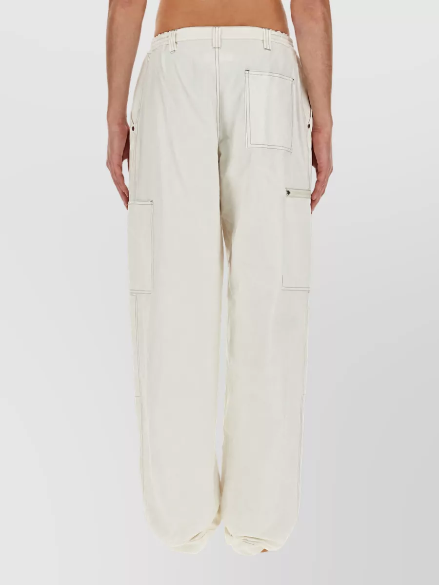 Mm6 Maison Margiela Cotton Wide-Leg Trousers