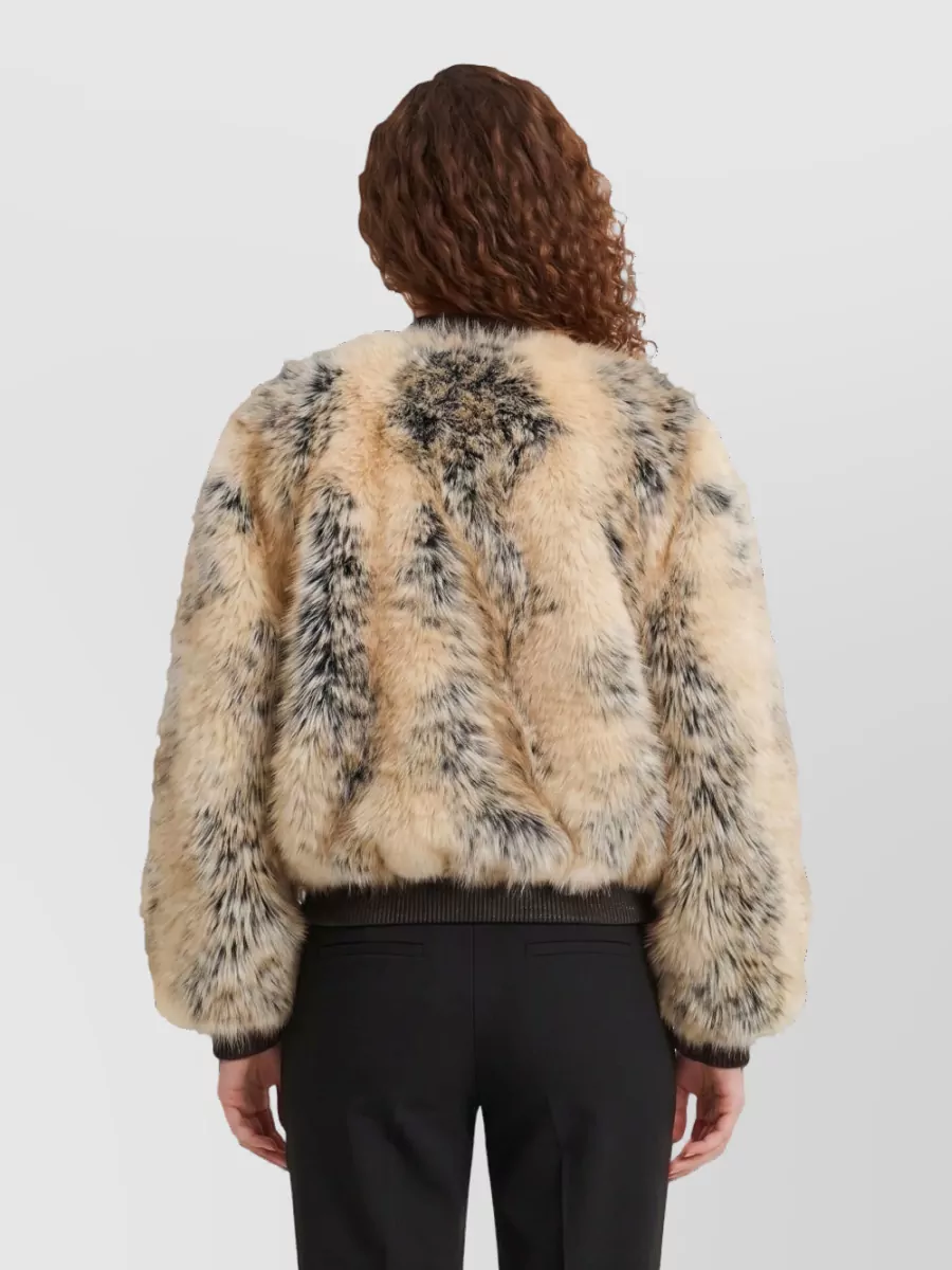The Frankie Shop Faux Fur Bomber Jacket