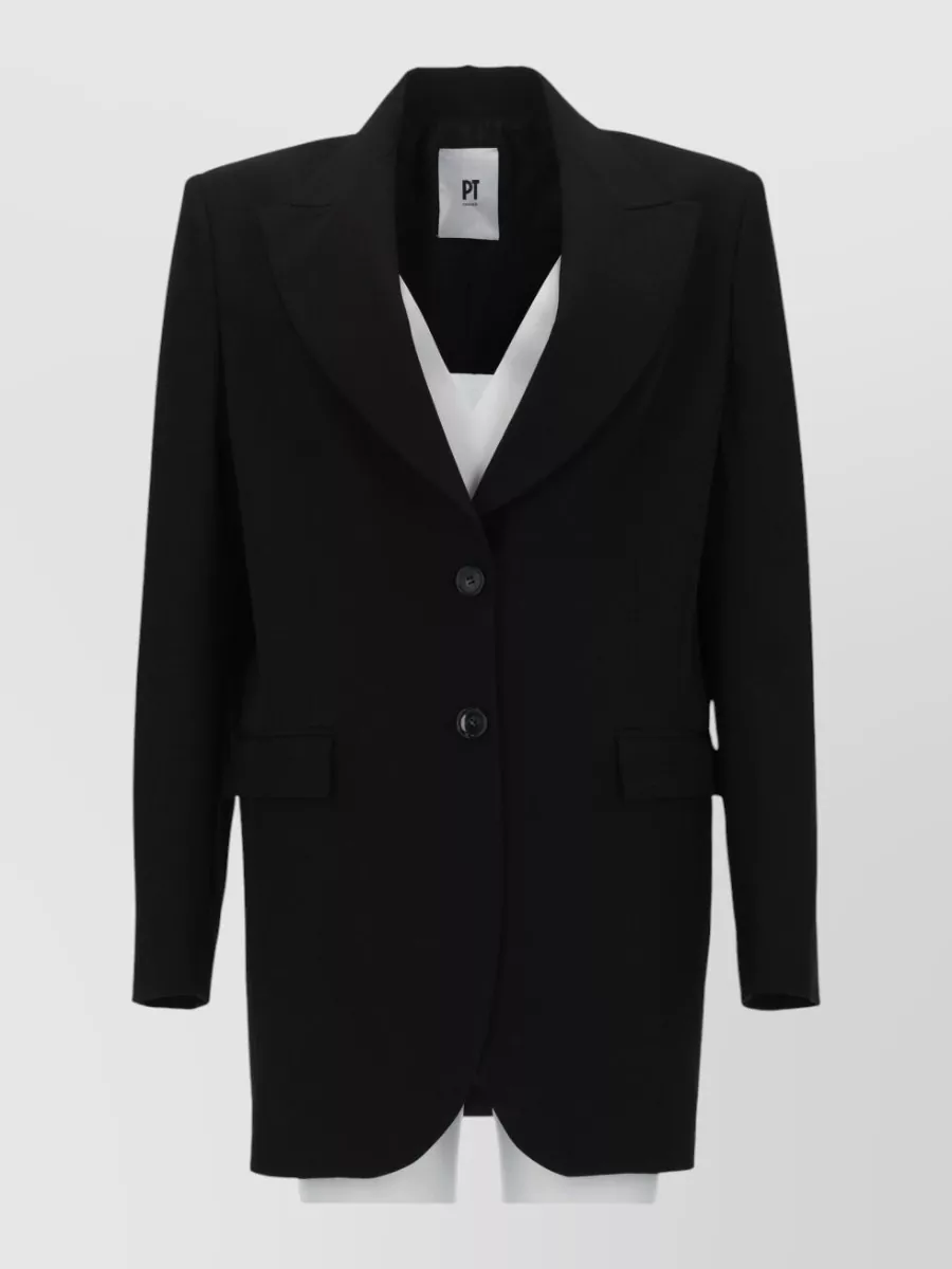 Pt Torino virgin wool oversized suit jacket