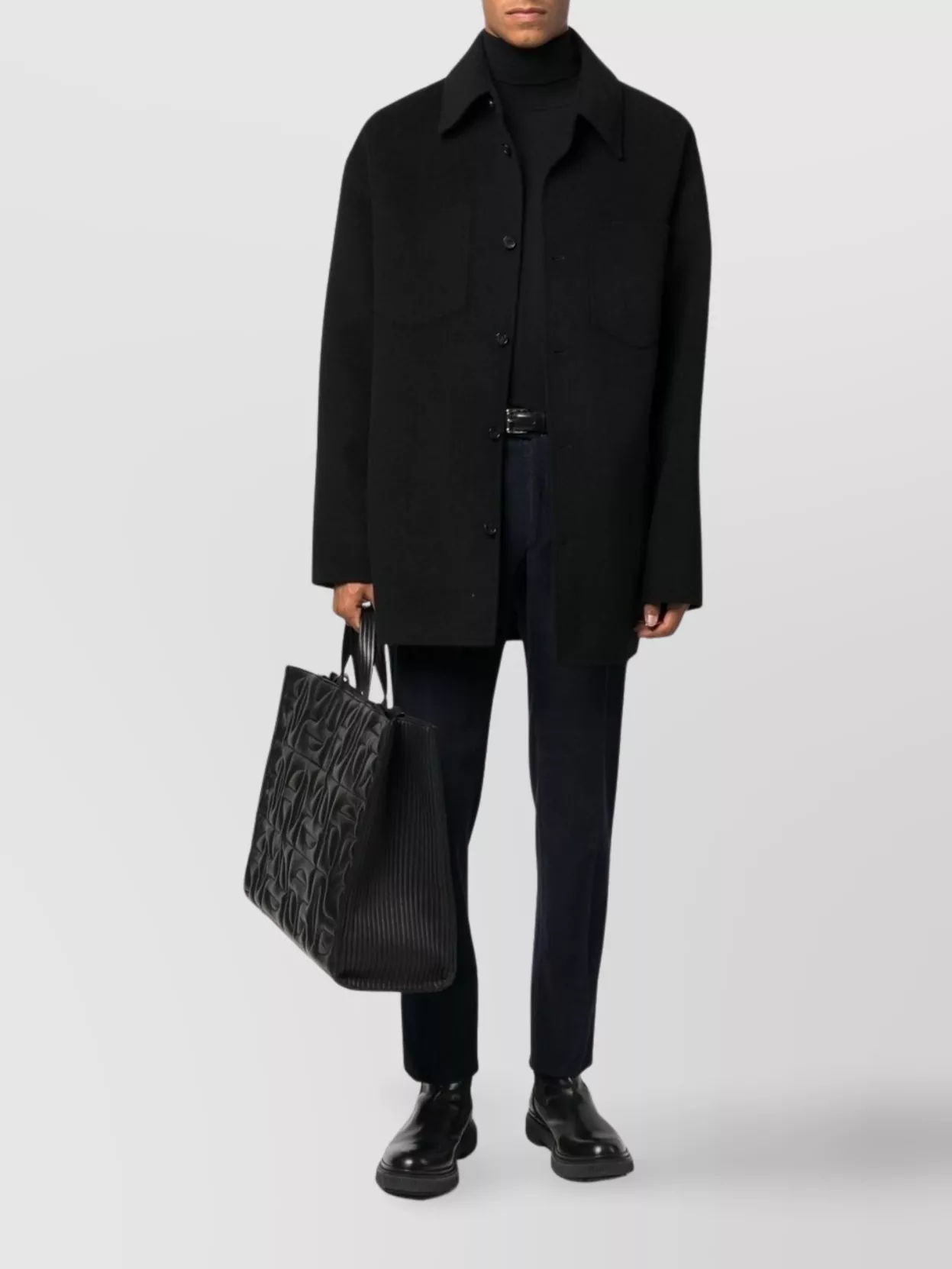 Incotex Corduroy Straight Leg Trousers Pockets In Black