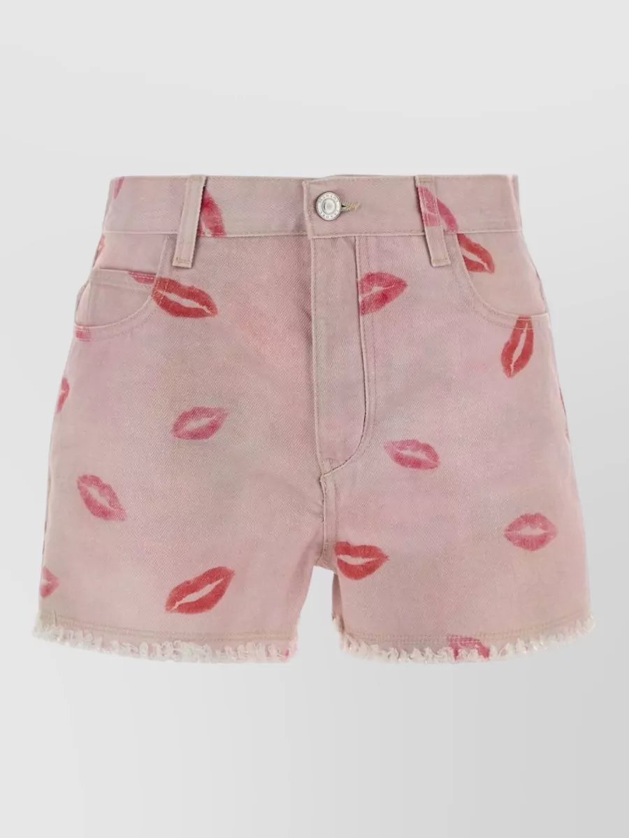 Isabel Marant Etoile printed denim tailored shorts