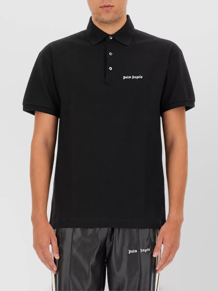 Palm Angels Cotton logo polo shirt