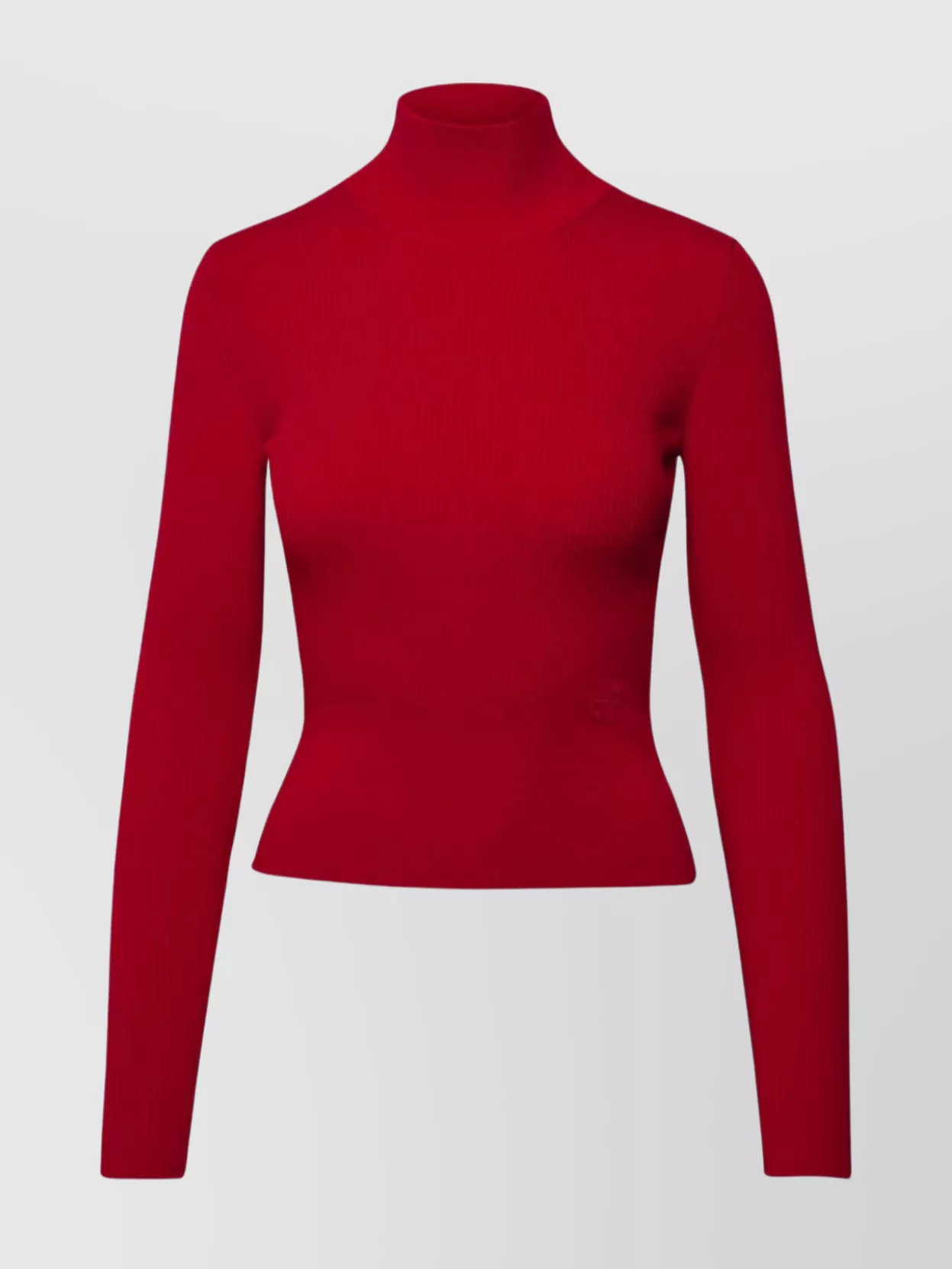 Shop Patou Cropped Merino Blend Sweater With Embellished Cuff