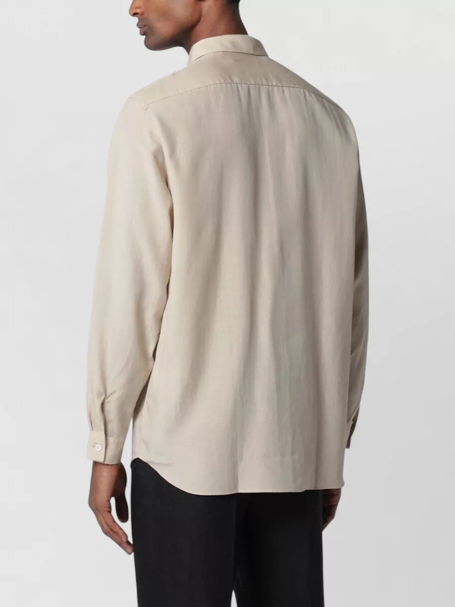 Lardini Lyocell Linen Oversized Shirt