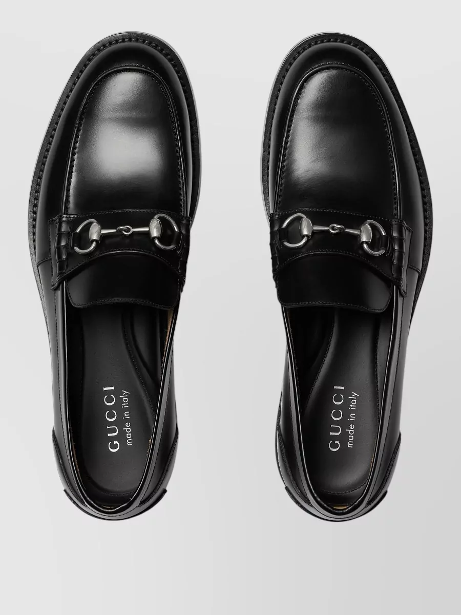 Gucci Leather Horsebit Loafers