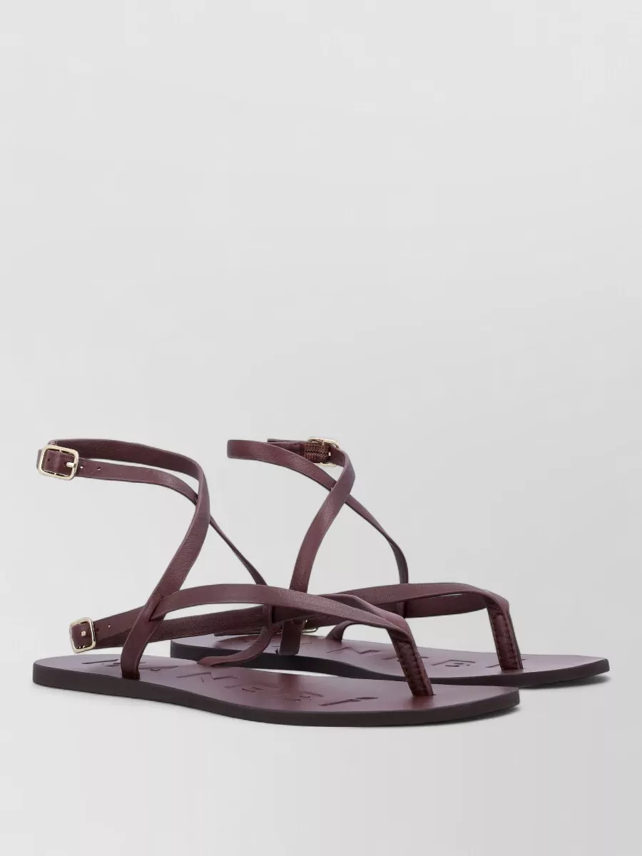 Manebi Leather Thong Sandals