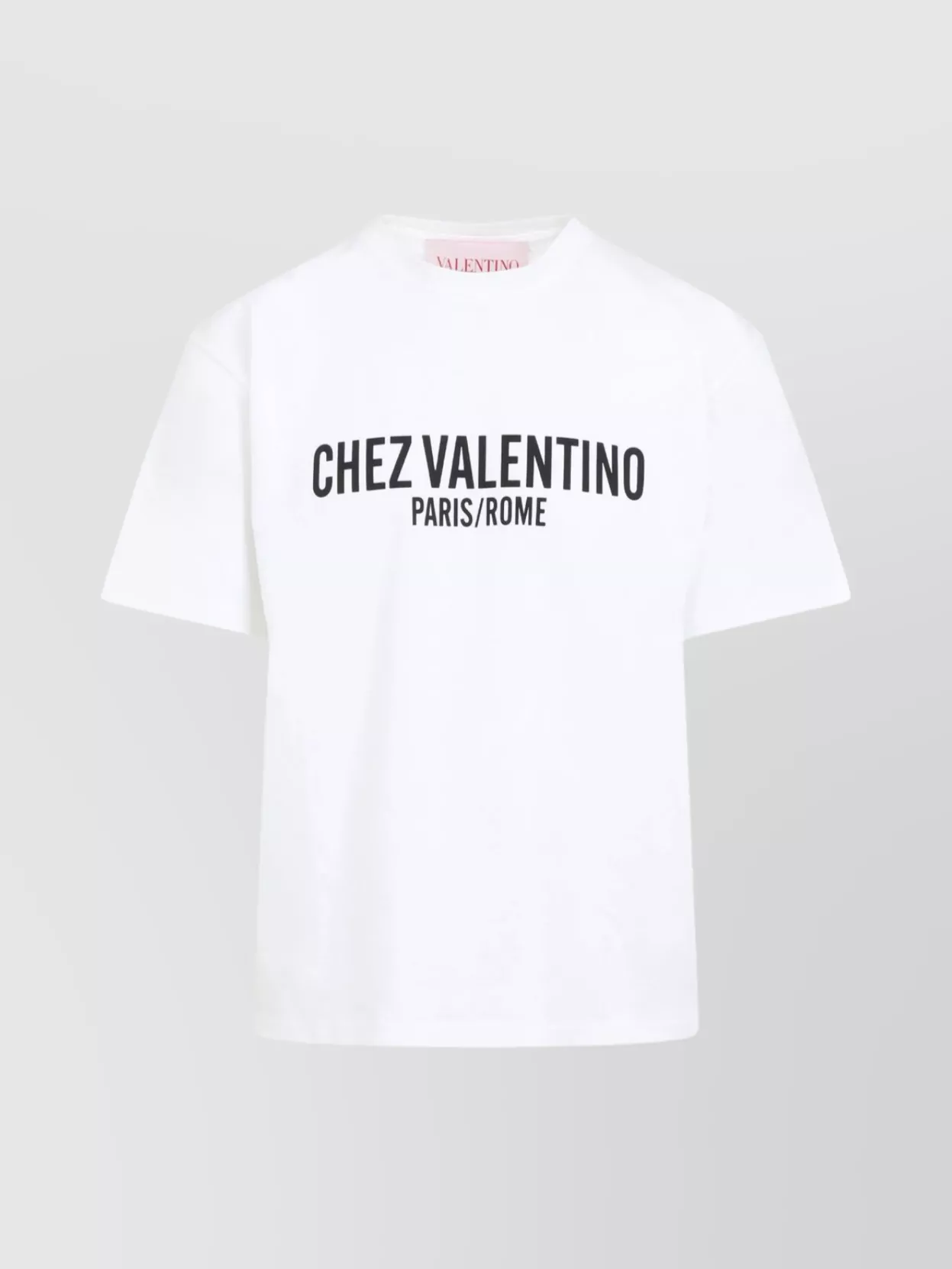 Valentino Logo-print Crewneck T-shirt In White