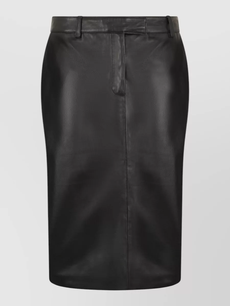 Giuseppe Di Morabito leather high-rise midi pencil skirt