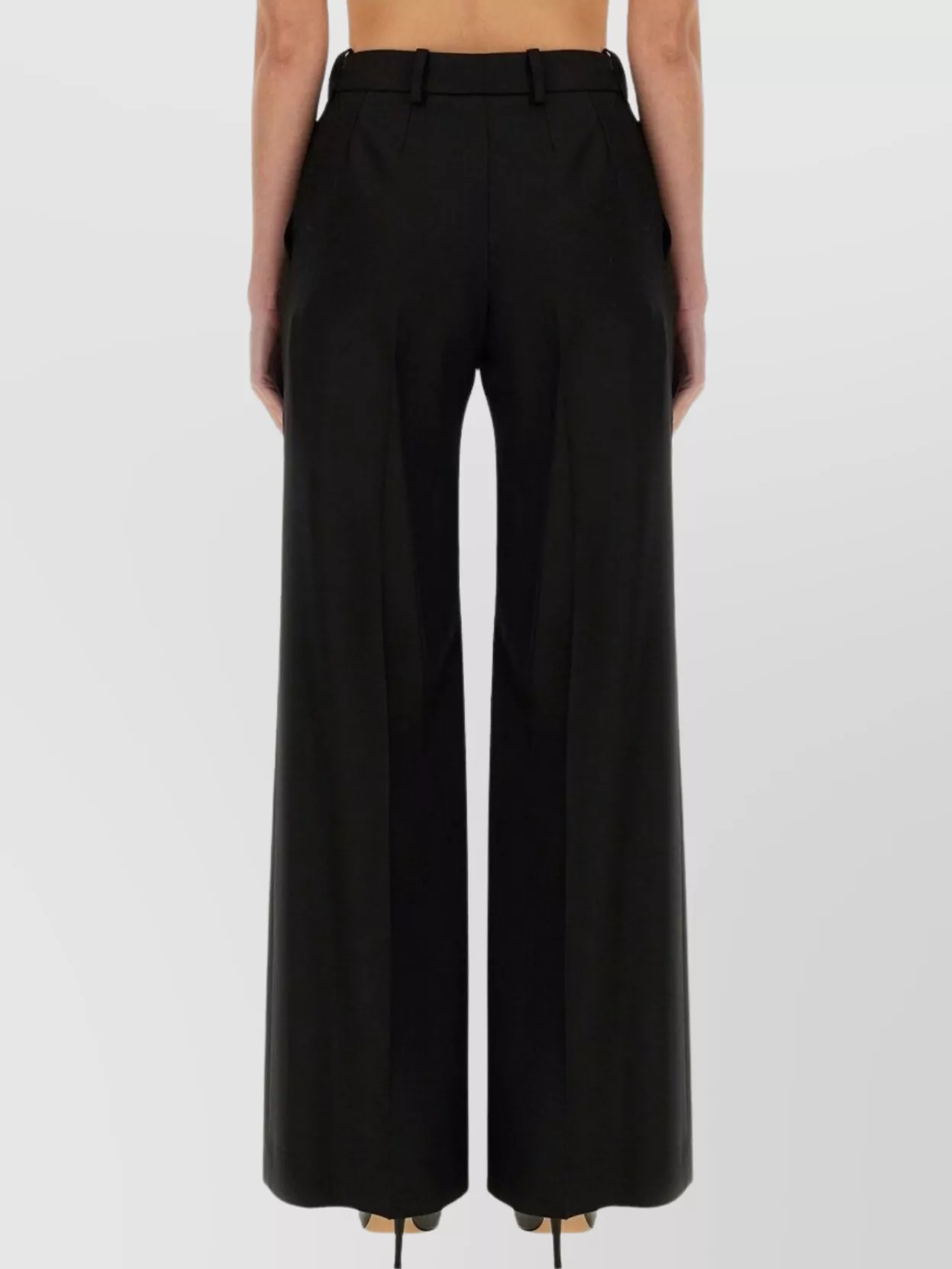 Nina Ricci High Waist Pleated Wide-leg Trousers