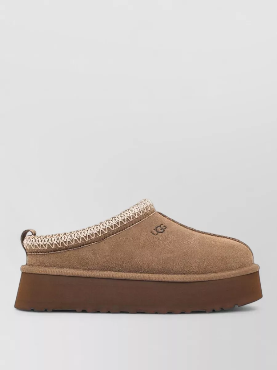 Ugg leather platform mules