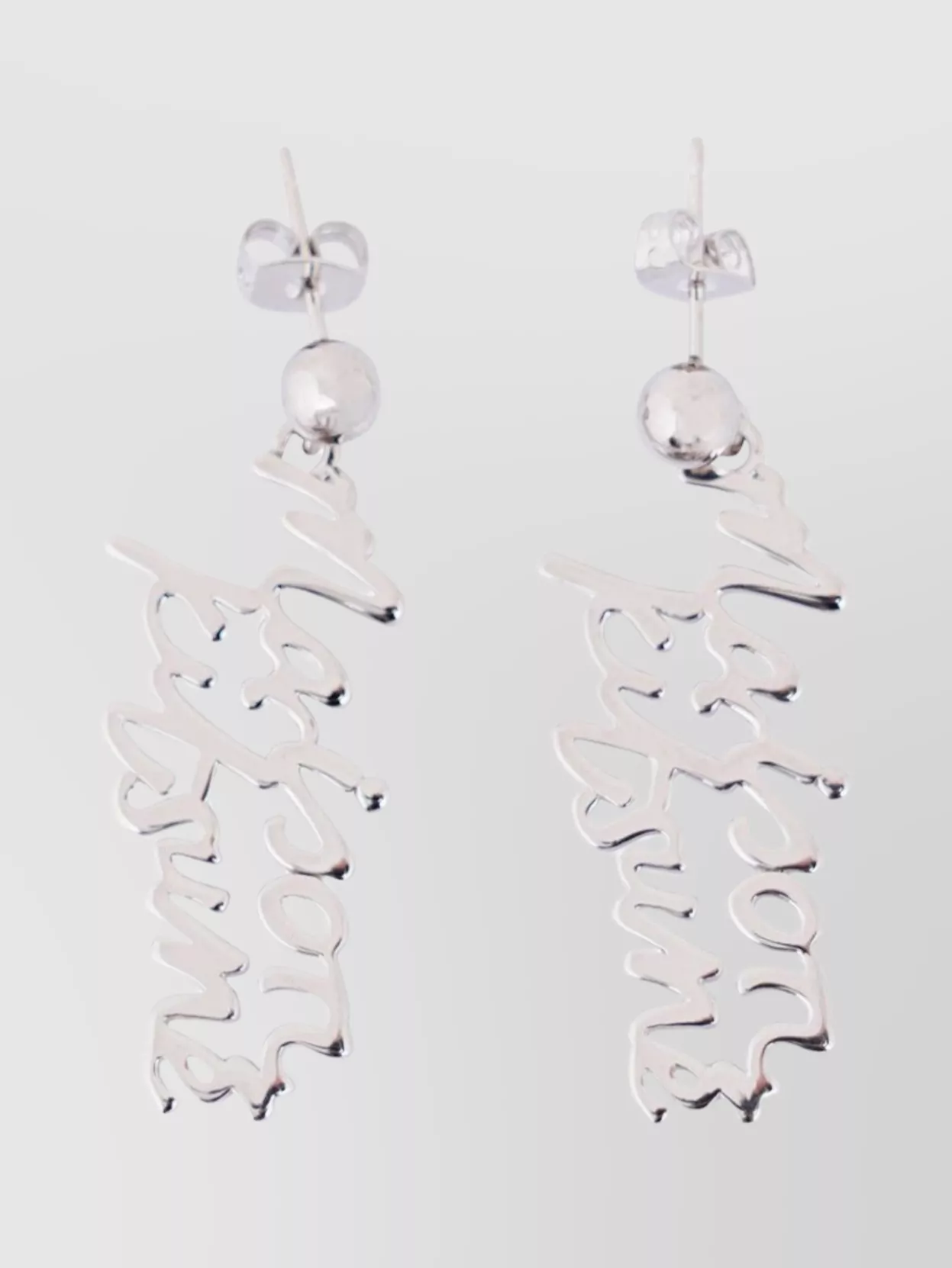 Maison Kitsuné Handwritten Logo Dangling Earrings