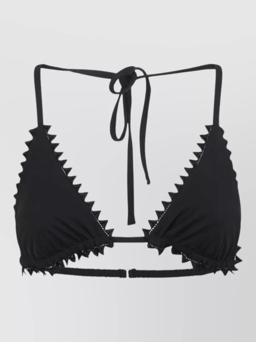Jacquemus Scalloped drawstring bikini top