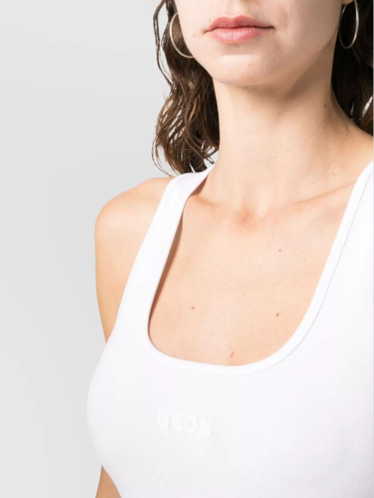 Gcds Textured Ribbed Sleeveless Top