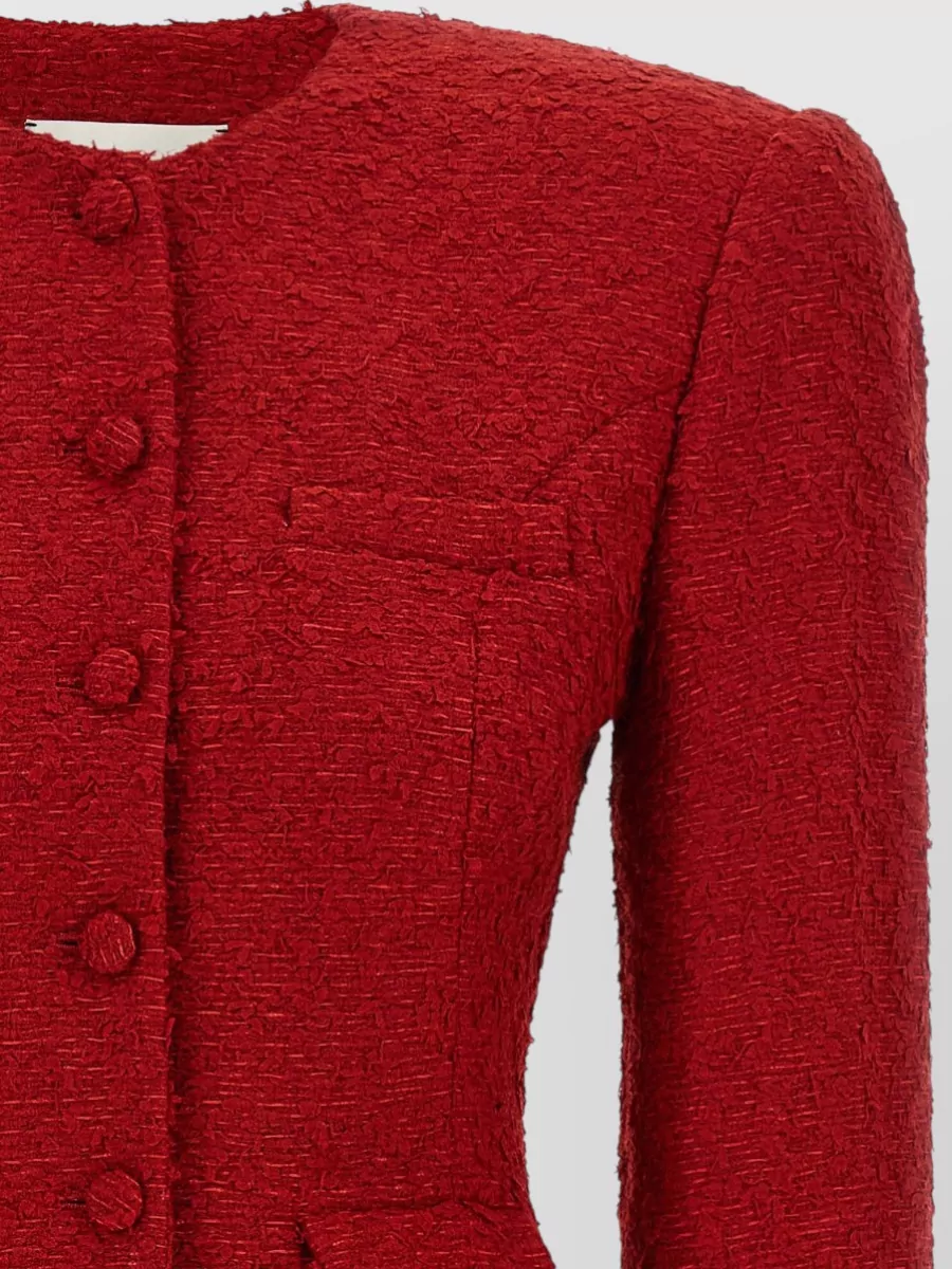 Magda Butrym Bouclé Mini Single Breasted Coat
