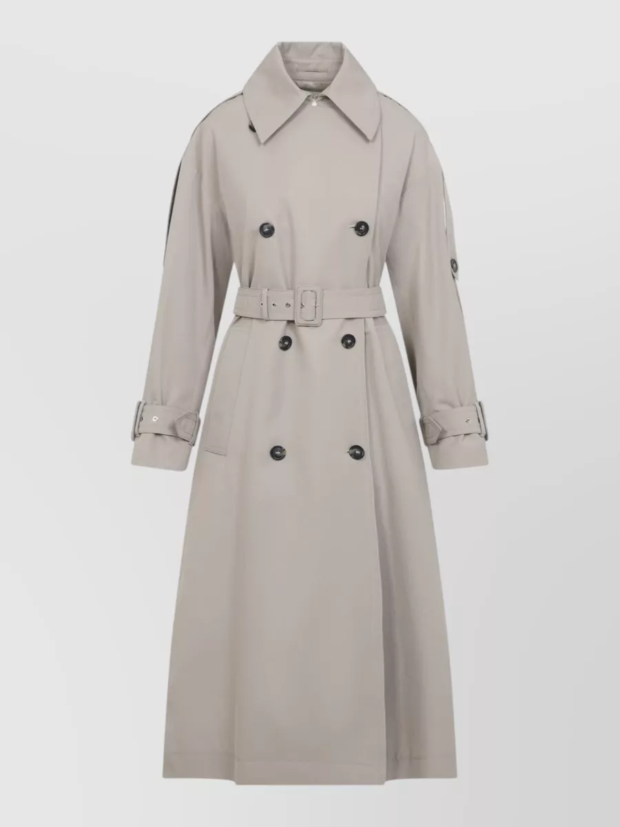 Sportmax Gocce Trench Coat Buttoned Cuffs Epaulettes