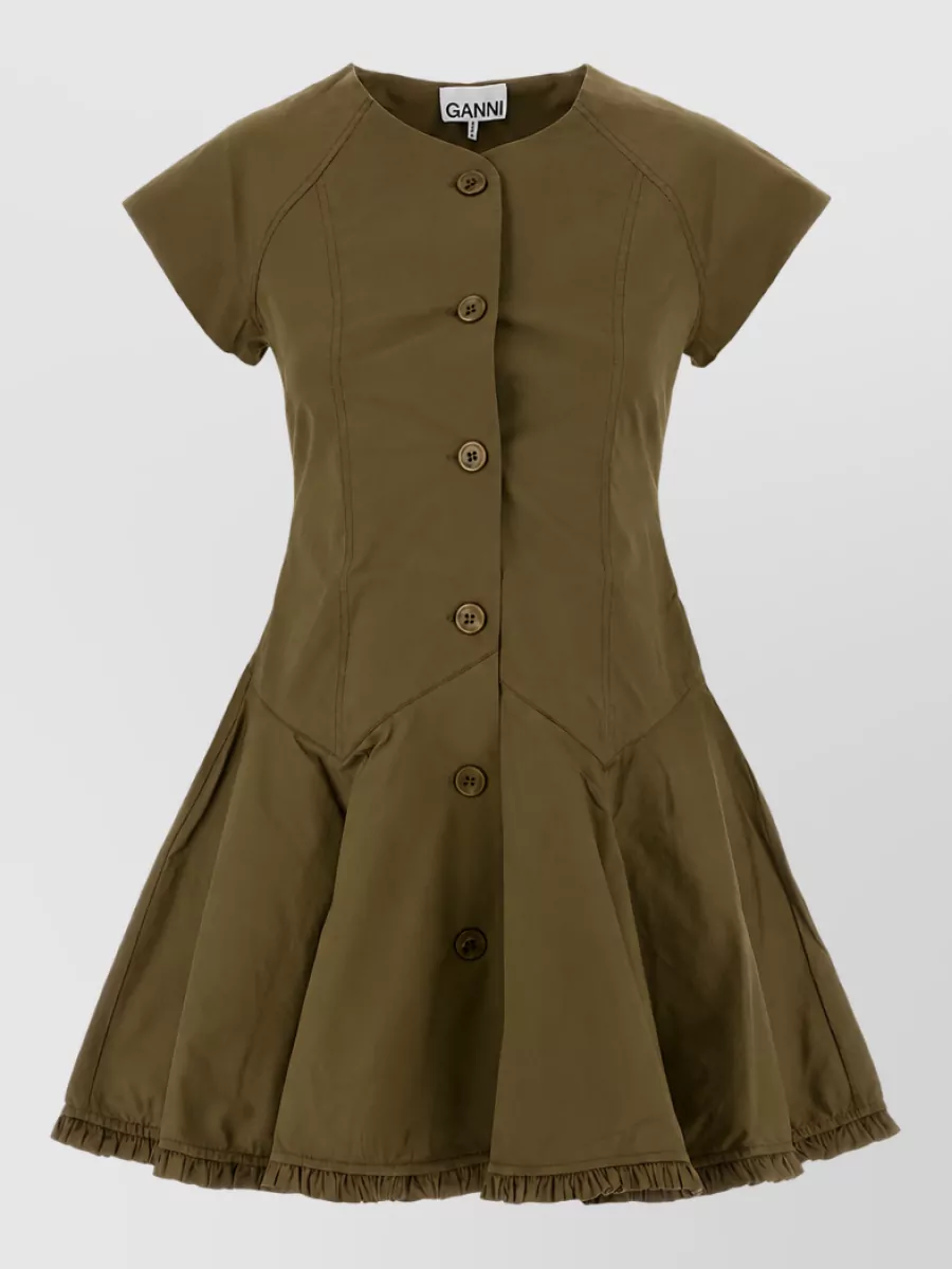 Ganni Stretch cotton mini dress