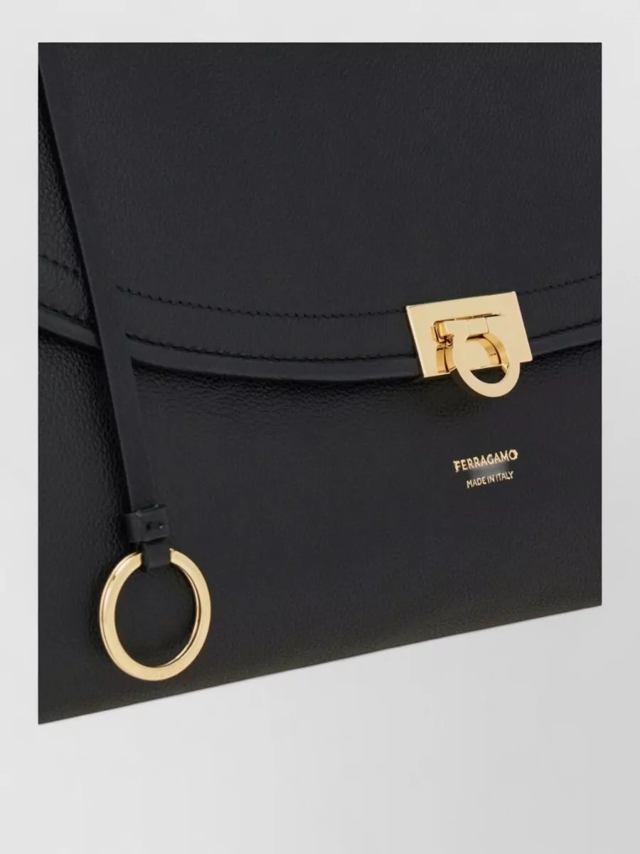 Ferragamo Calfskin Leather Shoulder Bag