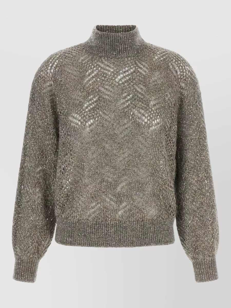 Brunello Cucinelli embellished turtleneck jumper