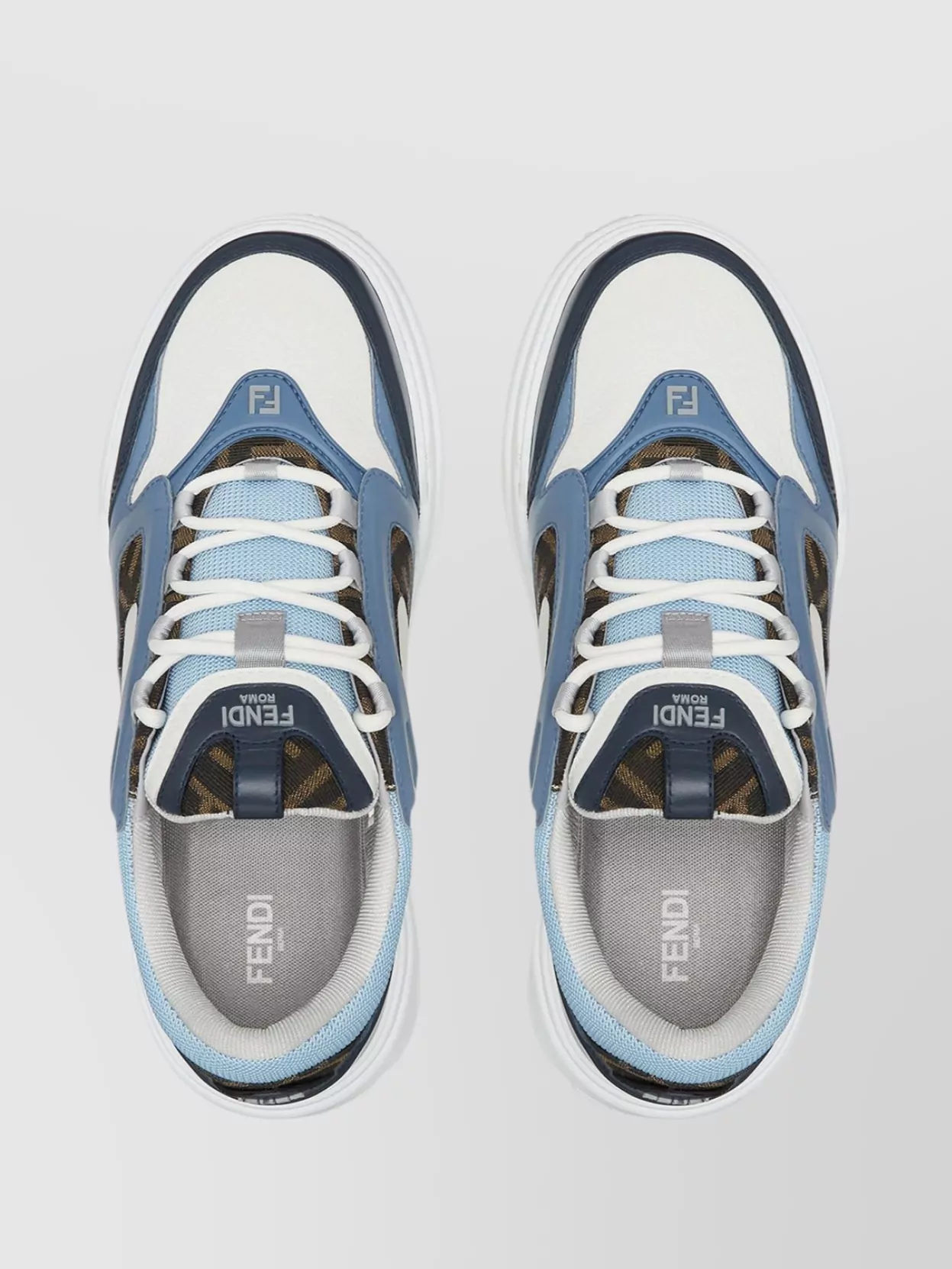 Fendi Force Sneakers Jacquard Ff Panels Motif