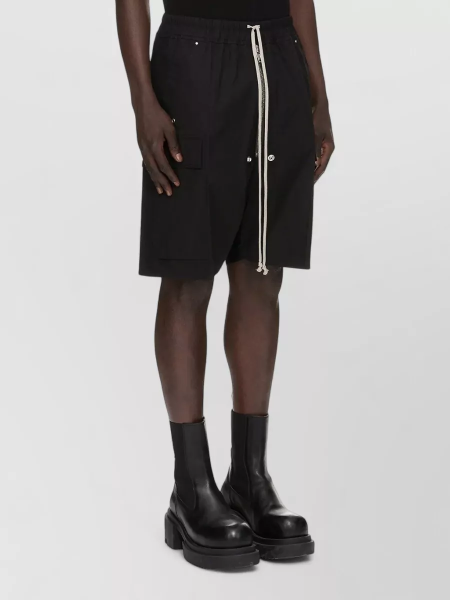 Rick Owens Cotton Knee-Length Wide-Leg Track Shorts