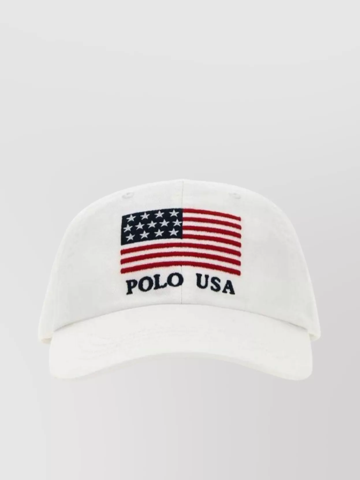 Shop Polo Ralph Lauren Cotton Baseball Cap With Curved Brim And Flag Motif