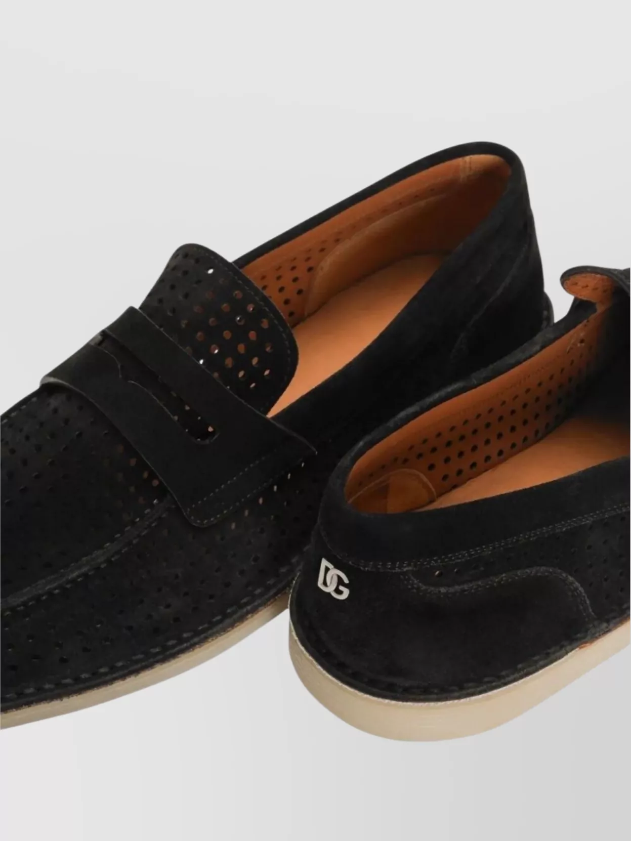 Dolce & Gabbana Loafers In Calfskin With Branded Rubber Sole