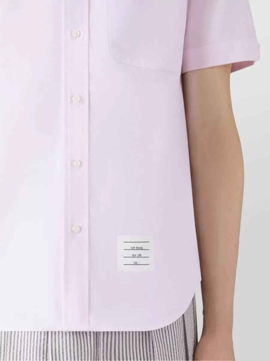 Thom Browne Cotton Shirt Button Down Collar Pocket