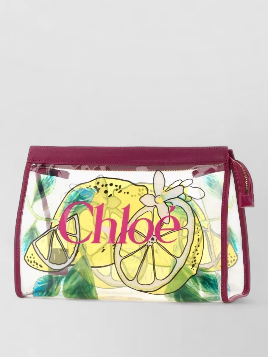 Chloé printed rubber clutch bag