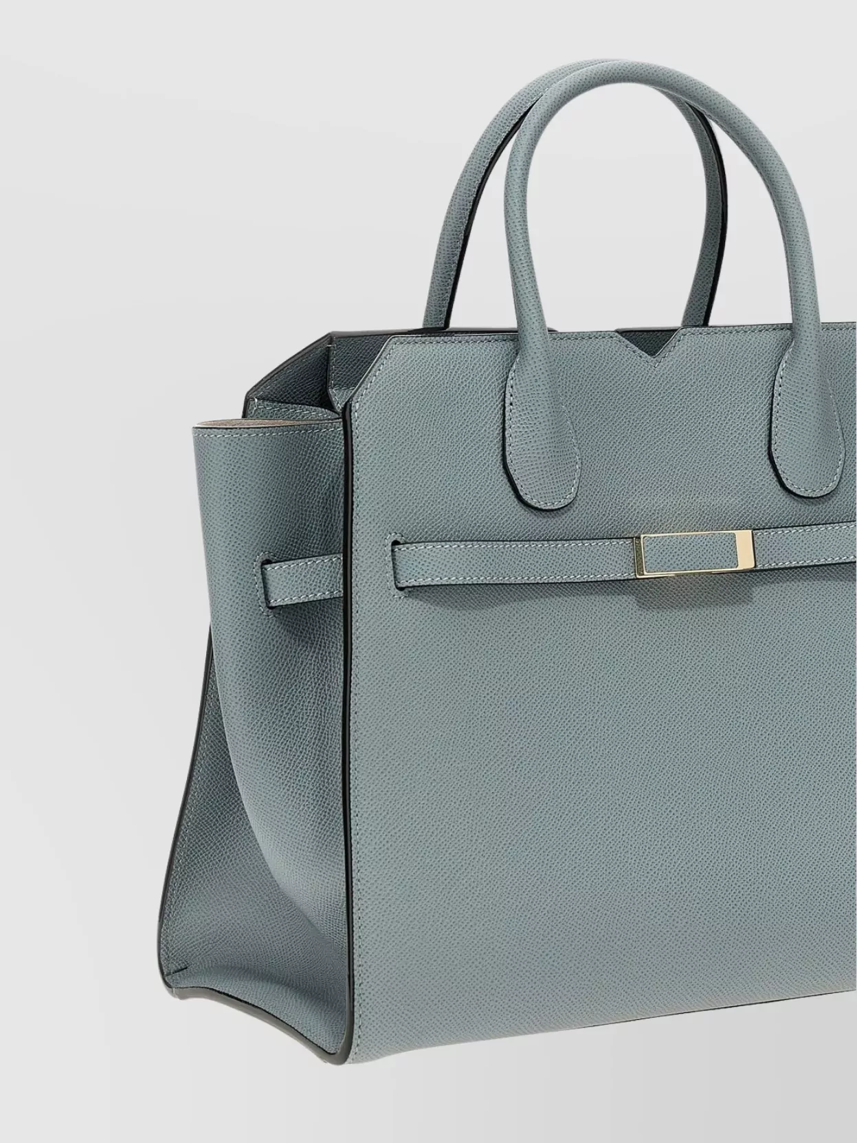 Shop Valextra Medium Structured Handbag Metal Hardware