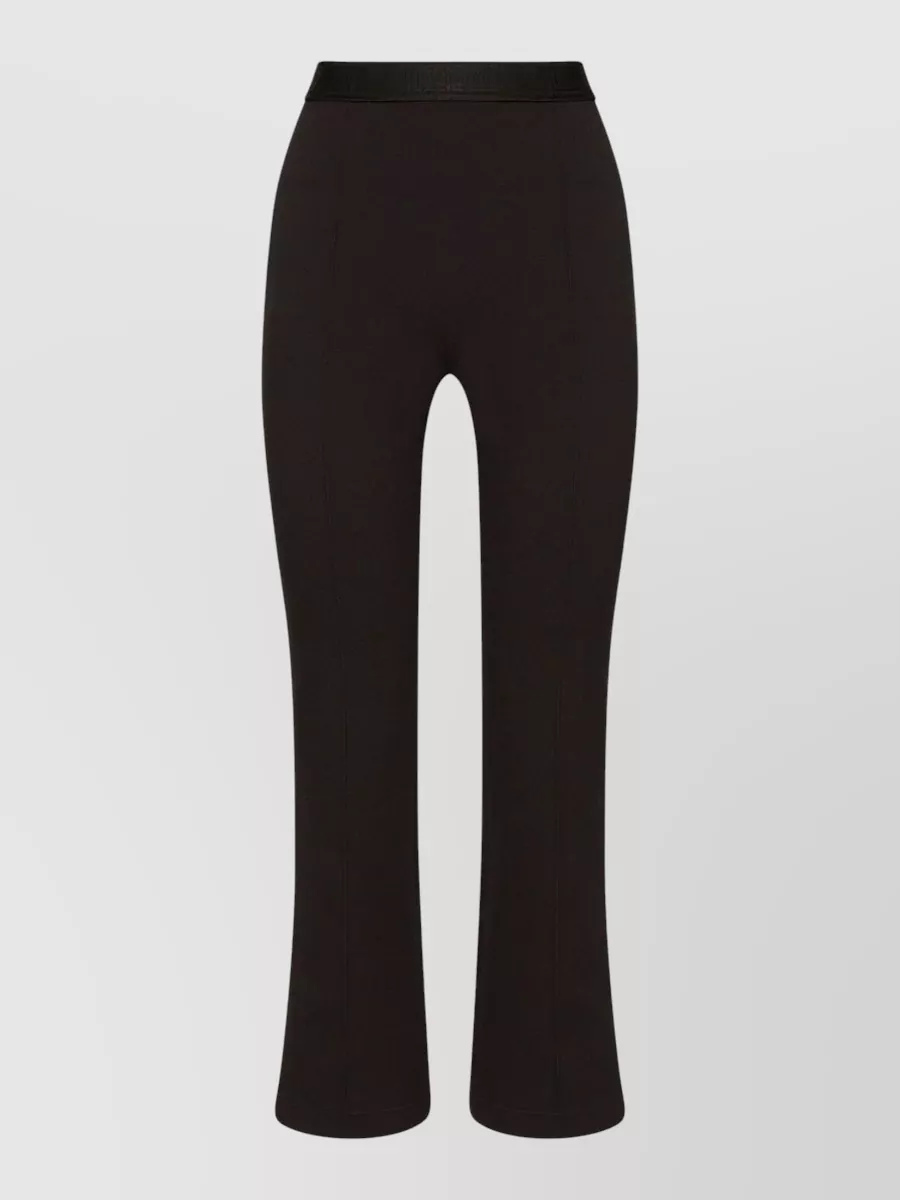 Wolford Modern Flared Jersey Trousers In Black