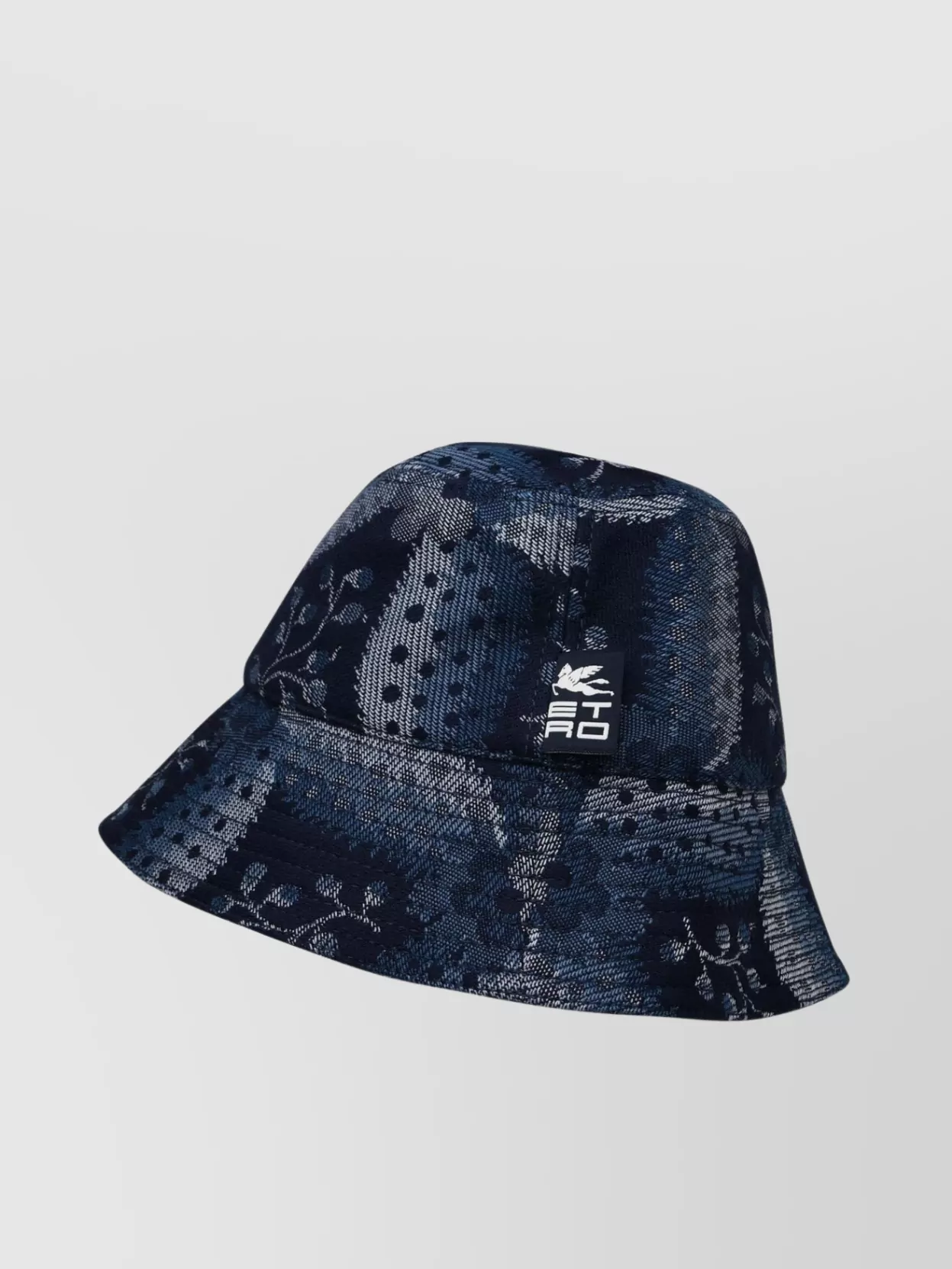 Shop Etro Jacquard Pattern Bucket Hat With Contrast Trim