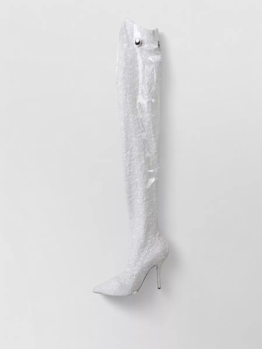 Dolce&Gabbana Sequin Knee-High Stiletto Boots