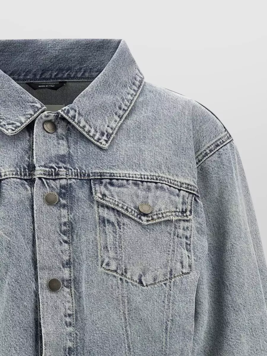 Haikure Denim Belted Long-Sleeve Playsuit