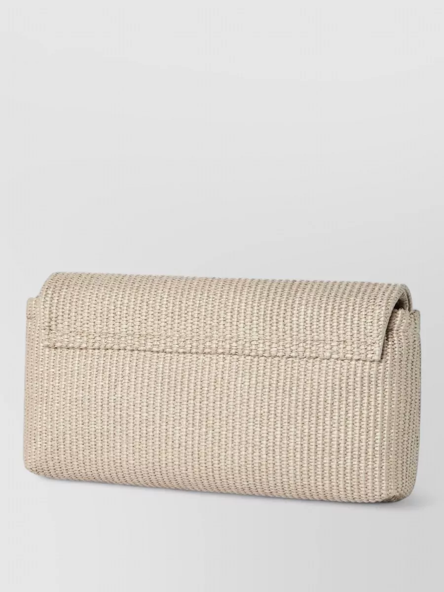 Brunello Cucinelli Clutch Bag Rectangular Shape Textured Buckle